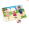 WEP027 Non-toxic Nurse Design Baby Toy Plywood Puzzle